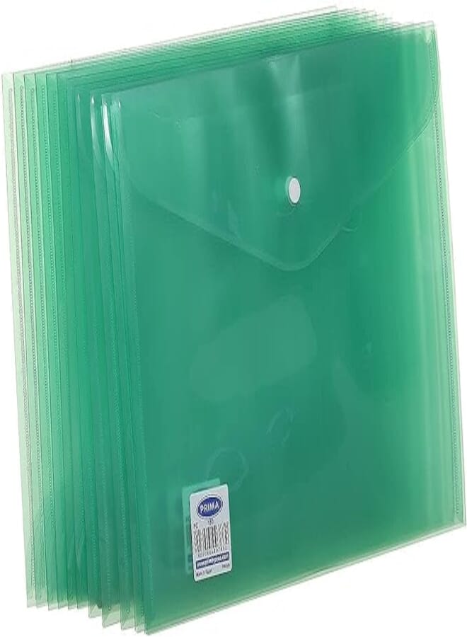 Prima envelope folder,pack of 12 - green